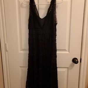 Black Lace Dress with opaque underlay
